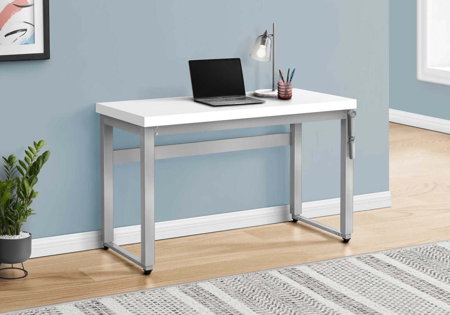 Computer Desk Home Office, Standing, Adjustable, Laptop 8th Street