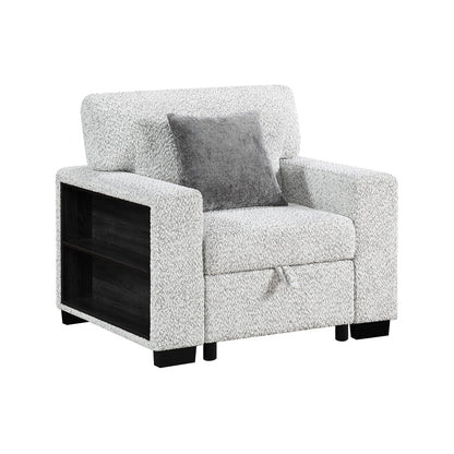 Prato - Chair With Storage And USB - Gray Matrix Furniture Group