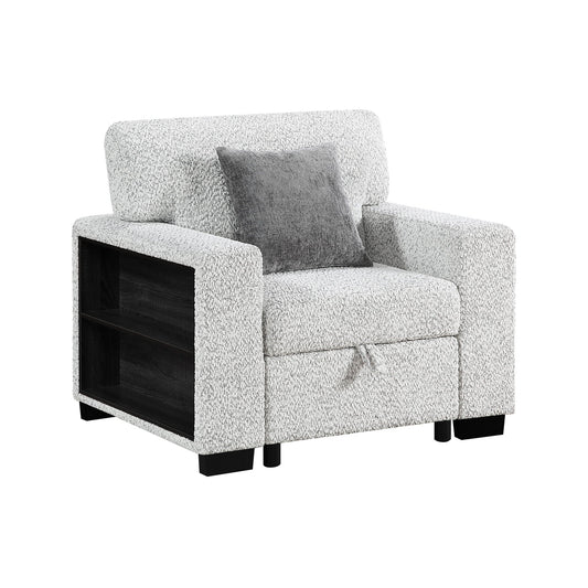 Prato - Chair With Storage And USB - Gray Matrix Furniture Group