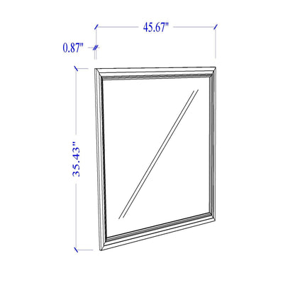 Almera - Glitter Mirror - White Global Furniture USA