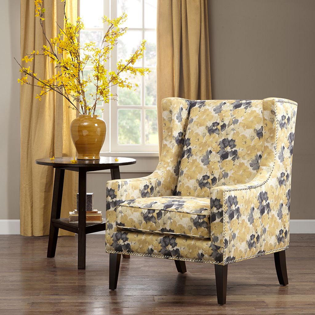 Barton - Wing Chair - Yellow