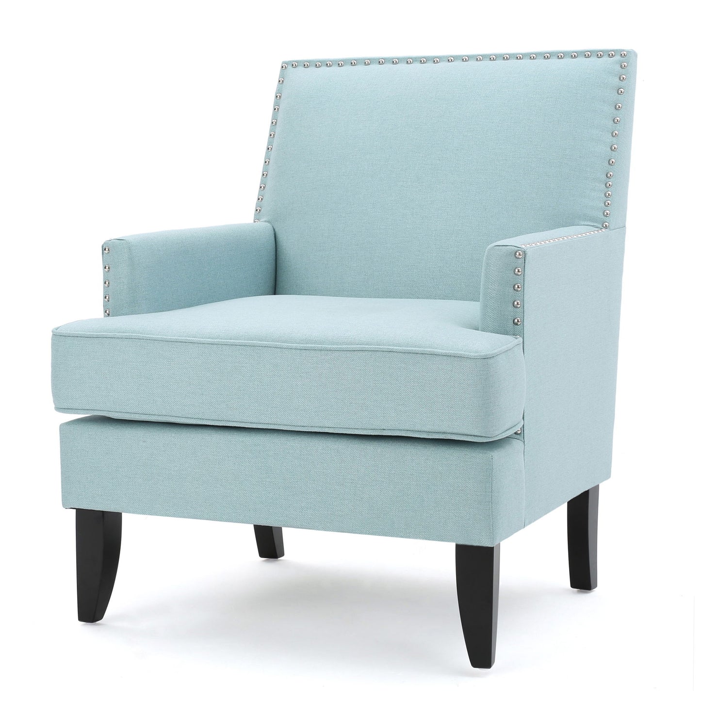 Serenada - Upholstered Fabric Club Chair With Nailhead Trim And Tapered Birch Legs Noble House