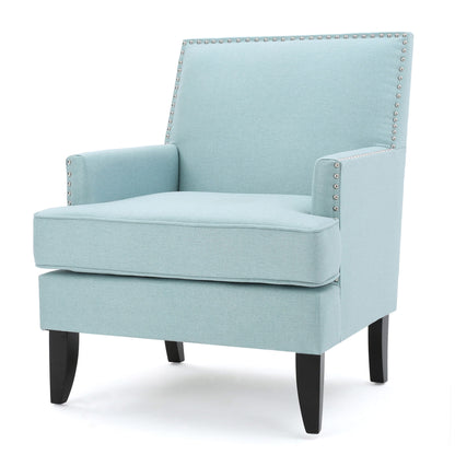 Serenada - Upholstered Fabric Club Chair With Nailhead Trim And Tapered Birch Legs Noble House