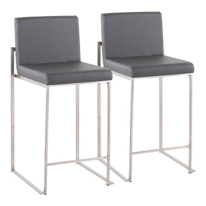 Fuji - Contemporary High Back Counter Stool, Functional Design Lumi Source