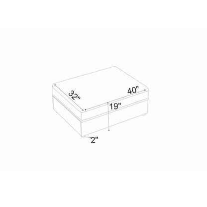 Upholstered Rectangle Ottoman Home Essentials
