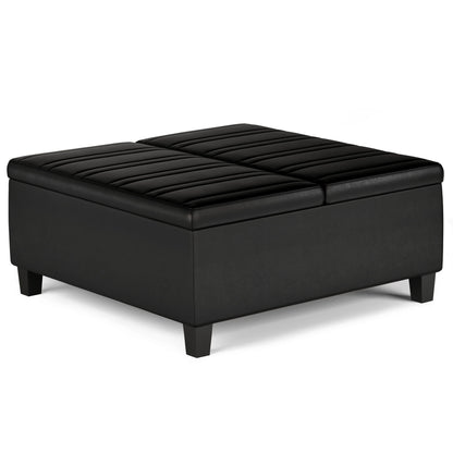 Ellis - Coffee Table Storage Ottoman Contemporary Design Simpli-Home
