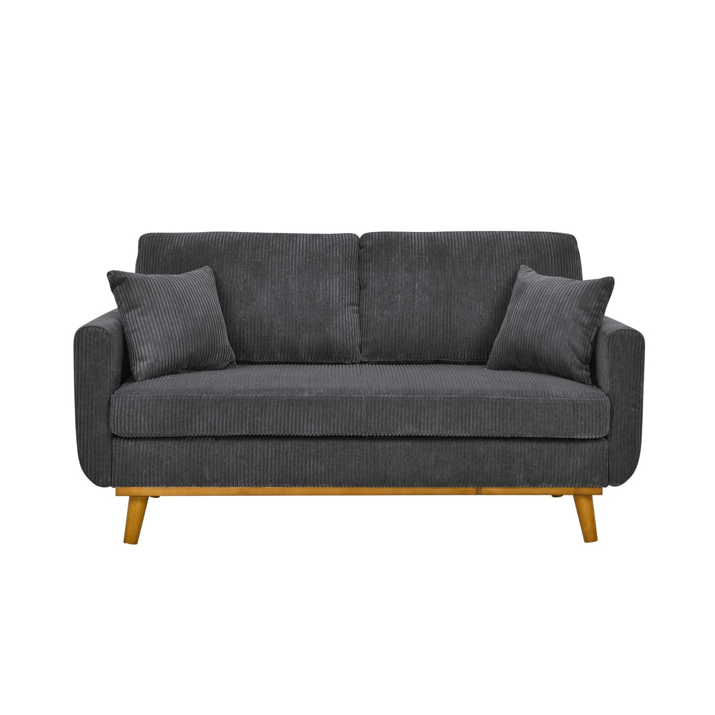 Upholstered Loveseat With Arms And Pillows Home Essentials