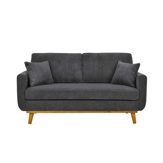 Upholstered Loveseat With Arms And Pillows Home Essentials