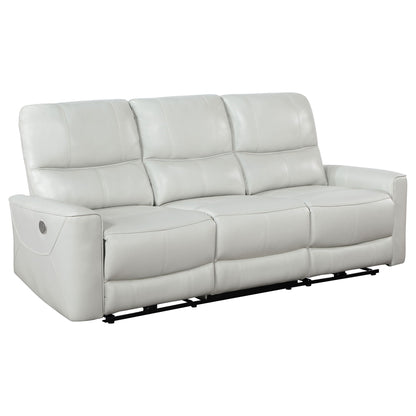 Amberly - 3 Piece Power Reclining Sofa Set - Light Gray Furniture Max