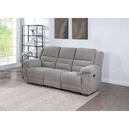 Sebring - Reclining Sofa With Manual Recline - Gray Furniture Max