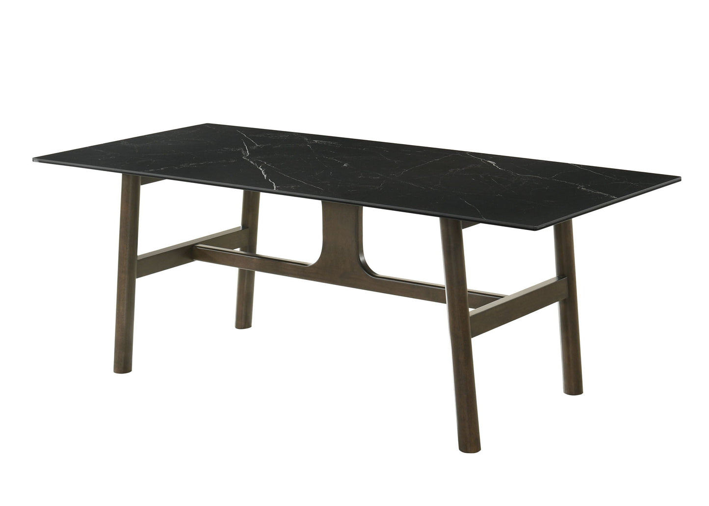 Destin - 8 Pieces Dining Room Set - Ceramic Walnut / Light Gray Acme