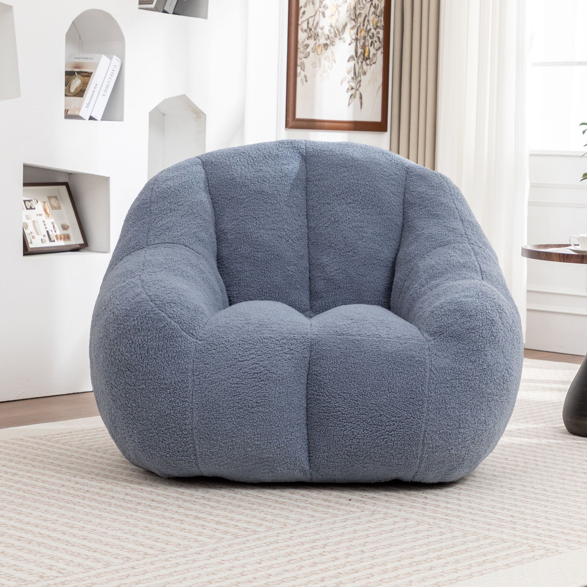 Comfy Bean Bag Chair With Memory Foam Filler, Tufted Soft Home Essentials