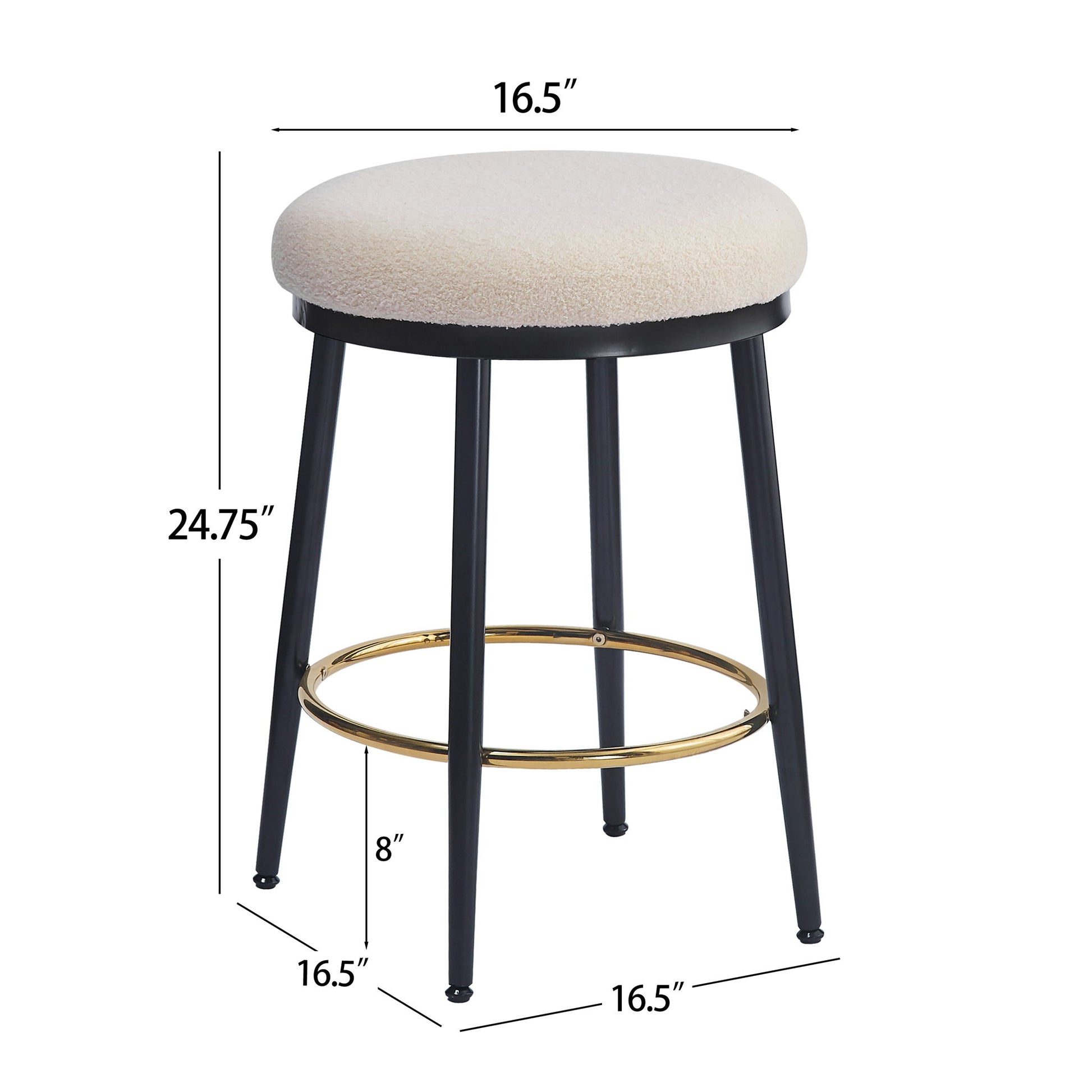 Stylish Design Counter Stools (Set of 2) Noble House