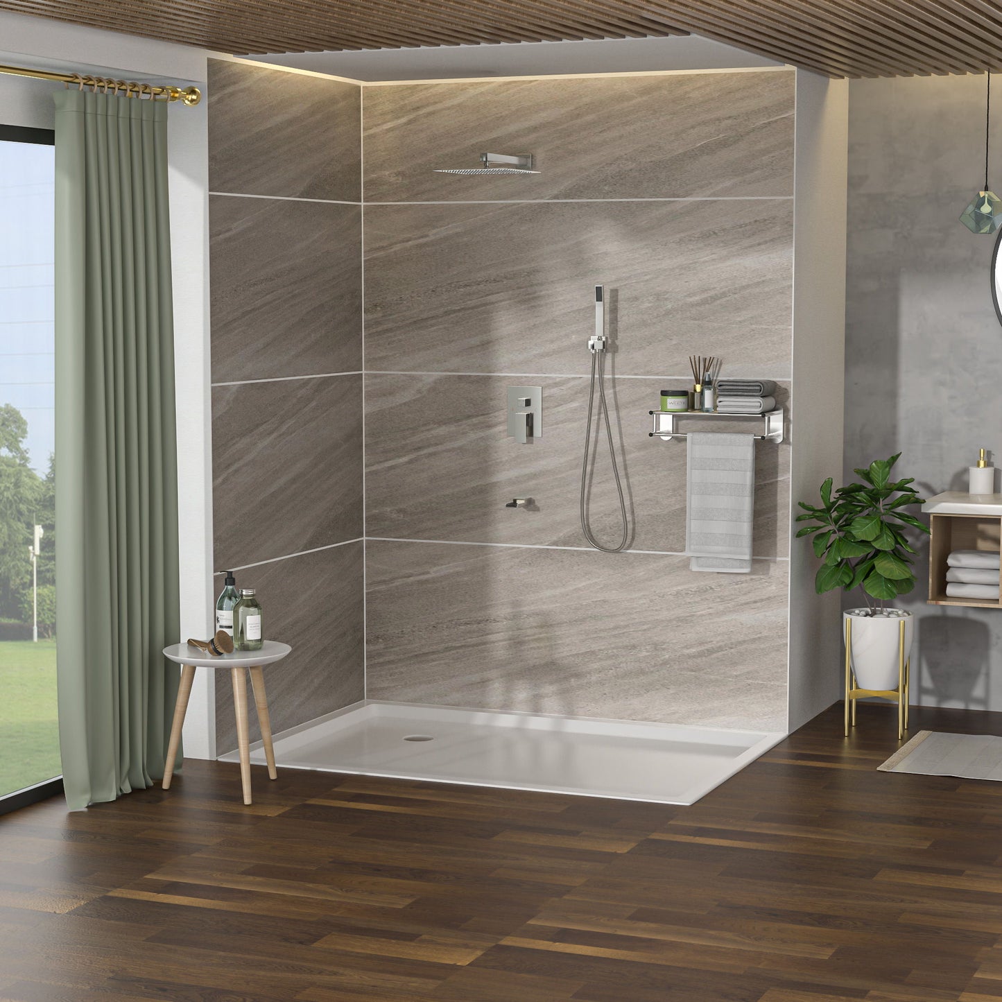 10" Wall Mounted Square Shower System With Rough In Valve Daily Nest