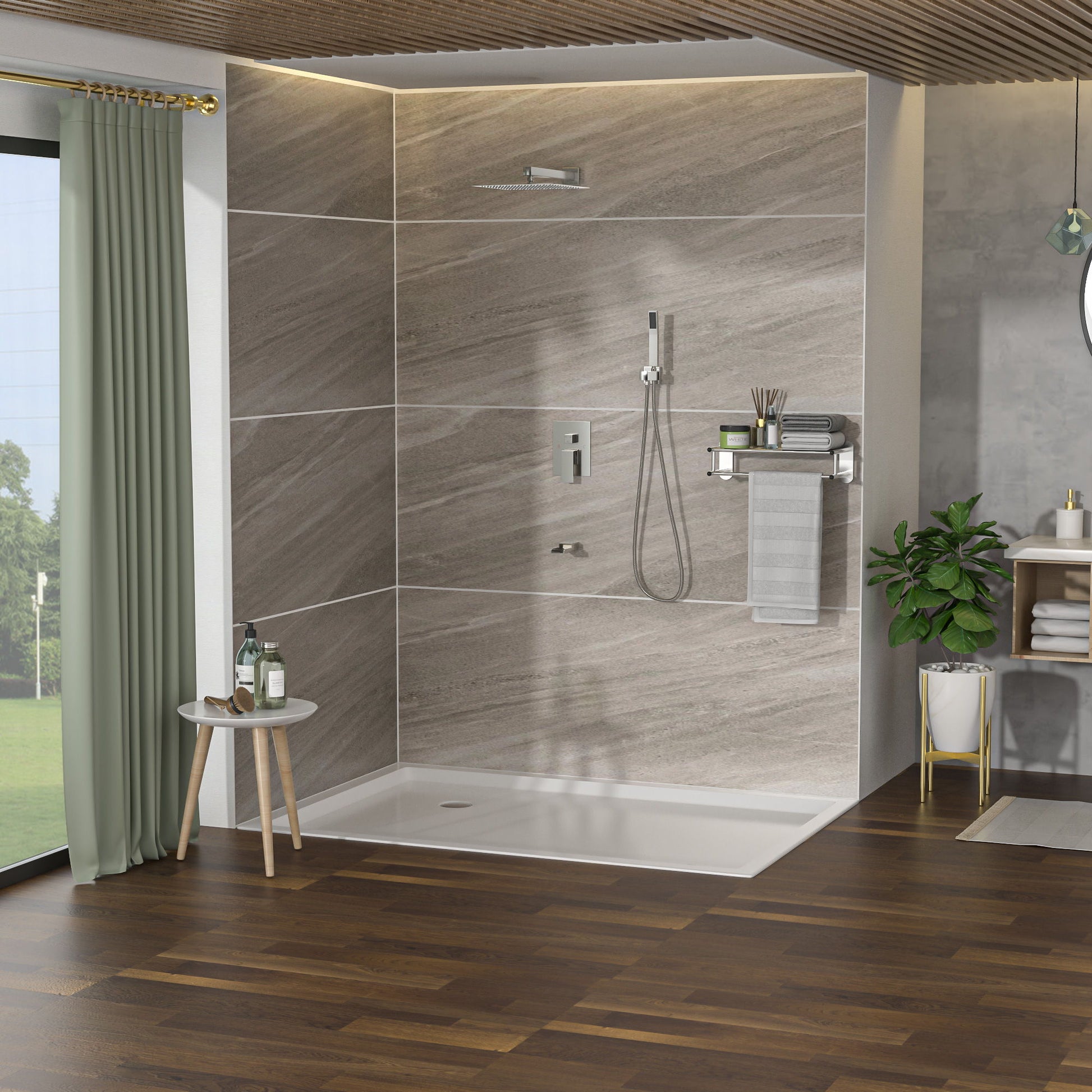 10" Wall Mounted Square Shower System With Rough In Valve Daily Nest