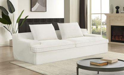 Nimbus - Oversized Full Foam 4 Seater Couch For Living Room Upholstered In Soft Corduroy, Wide Armrests US Pride