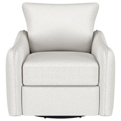 Madia - Upholstered Sloped Arm Swivel Glider Chair - Vanilla