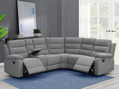 David - Upholstered Reclining Sectional Sofa - Smoke CoasterEveryday