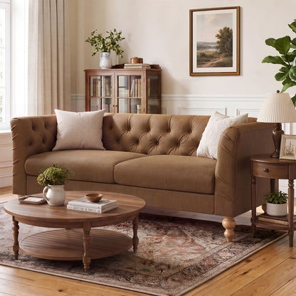 Chesterfield Sofa With Flared Arms For Living Room Noble House