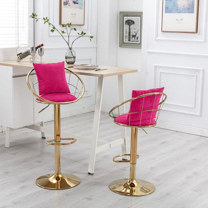 Unique Design Bar Chair, 360 Degree Rotation, Adjustable Height, Suitable For Dining Room And Bar Home Essentials