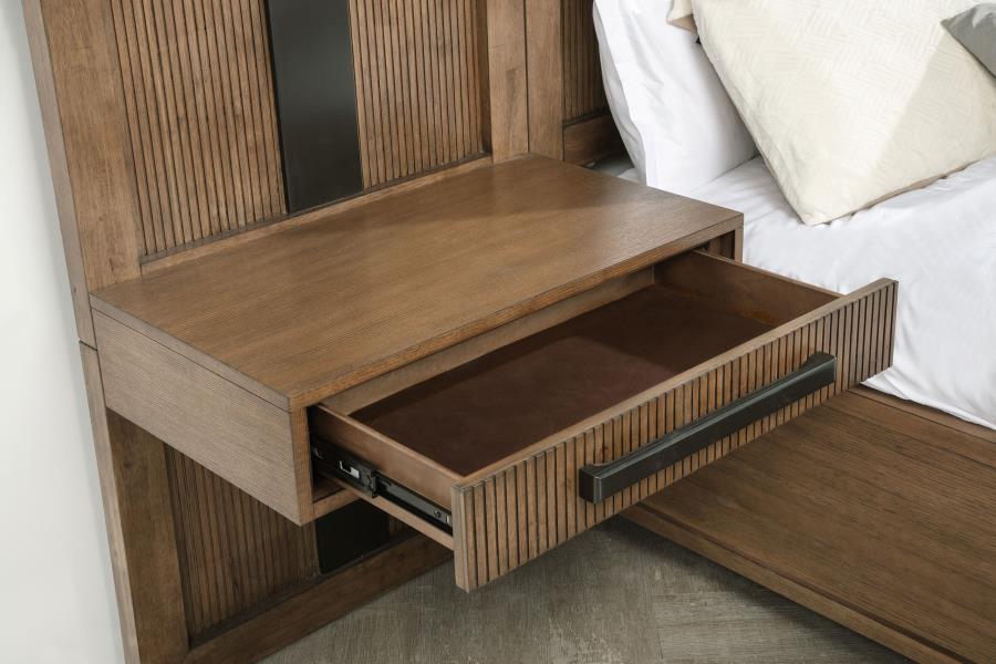 Terrace - 2 Piece Wall Panel With Nightstand Set - Ash Brown Coaster Fine Furniture