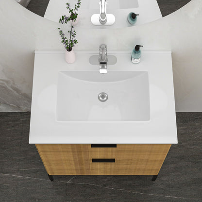 Premium Rectangular Vanity Top With Single Faucet Hole And Overflow Daily Nest