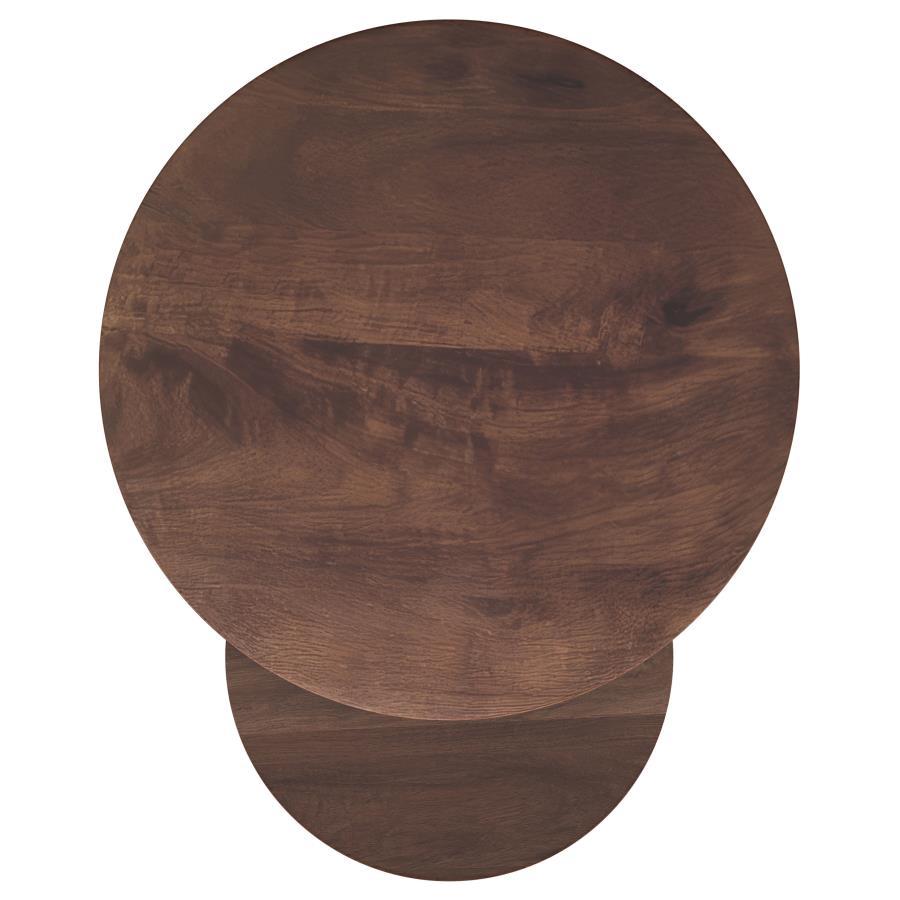 Yency - 2 Piece Round - Mango Wood Nesting Table Set - Dark Brown Coaster Fine Furniture