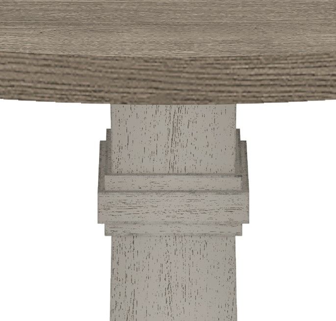 Tannen - Round Dining Table - White And Gray Lilola Home