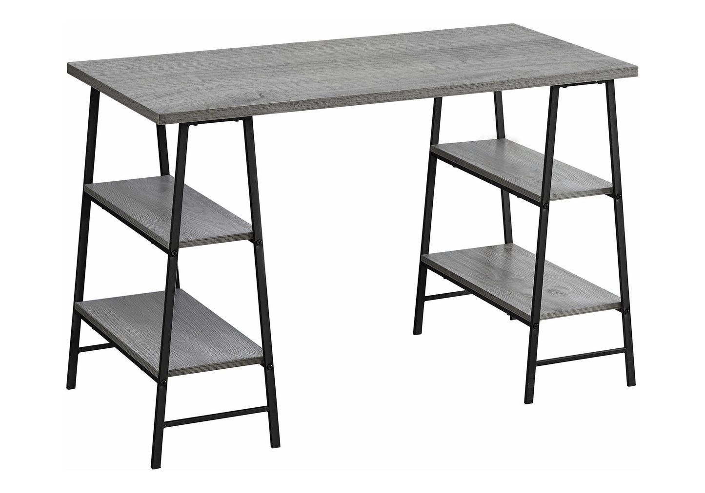 Computer Desk For Home Office, Storage Shelves, Industrial Design 8th Street