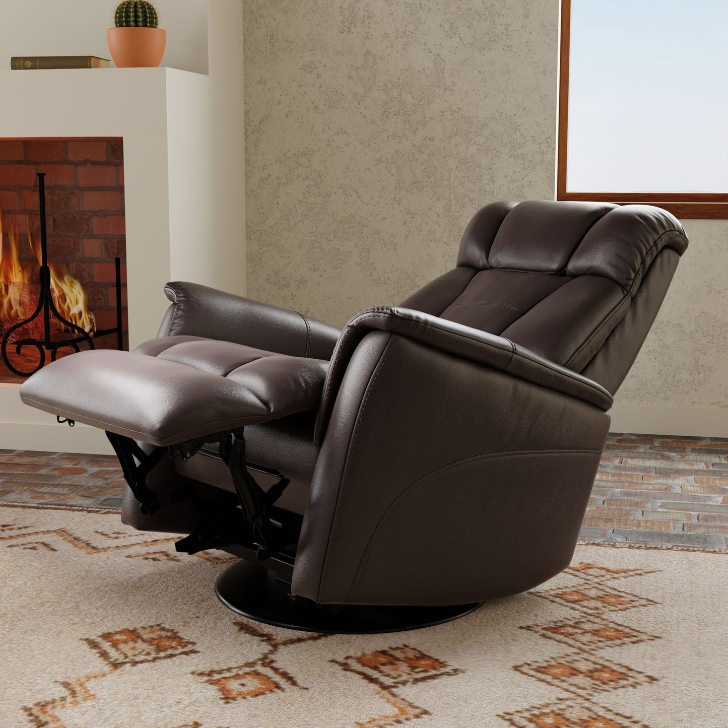 Bentley - Swivel Glider Recliner With Manual Adjustable Headrest & Footrest Home Essentials
