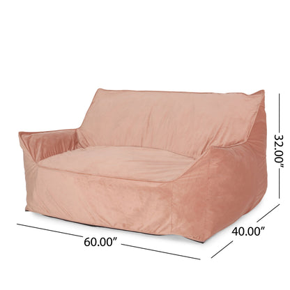 Fila - Velveteen Oversized Seater Bean Bag Chair With Armrests Home Essentials