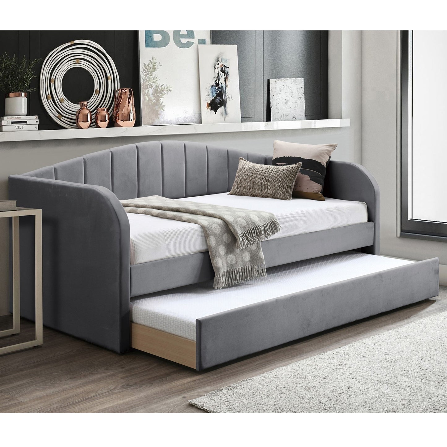 Modern Day Bed Trundle With Slat Support Home Essentials