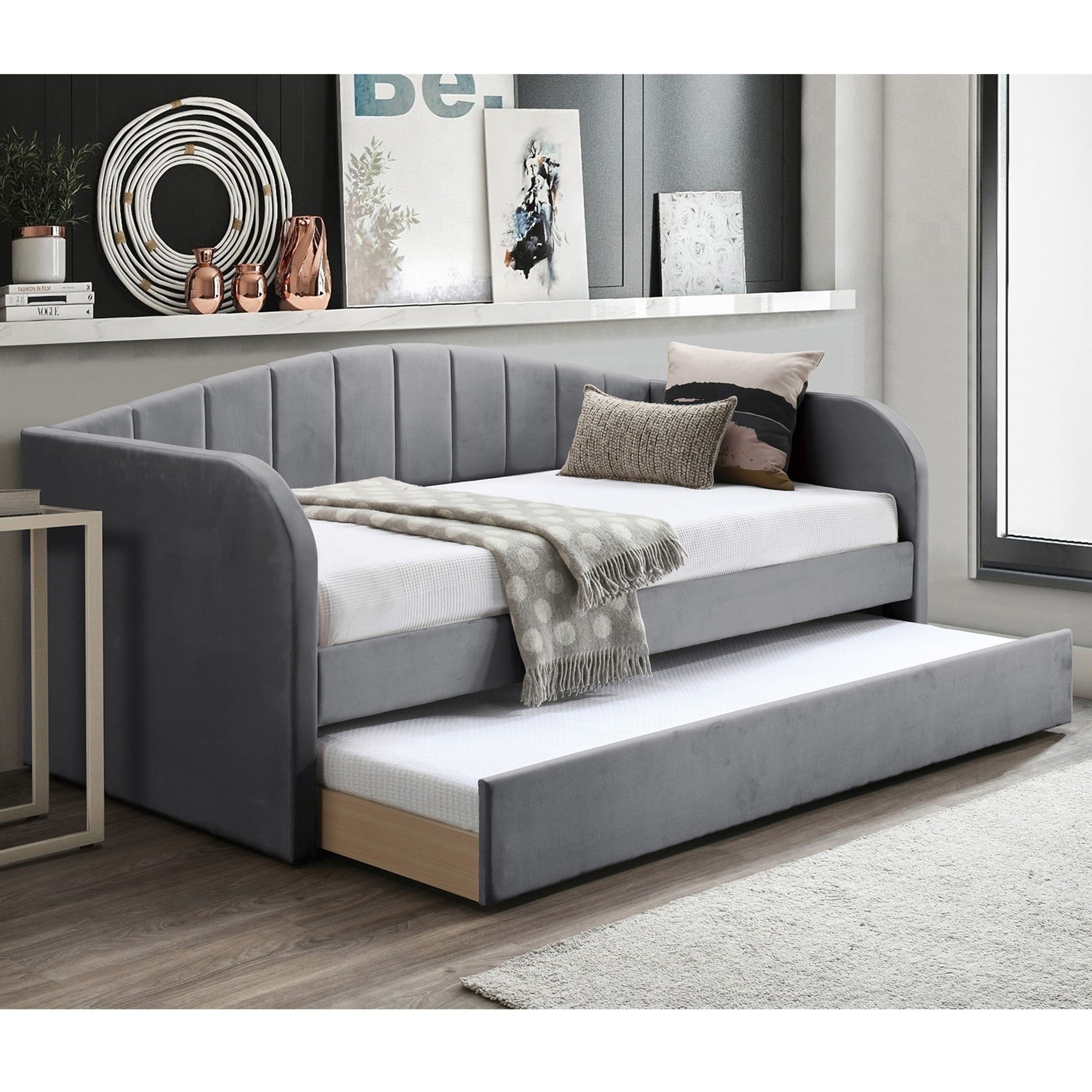 Modern Day Bed Trundle With Slat Support Home Essentials