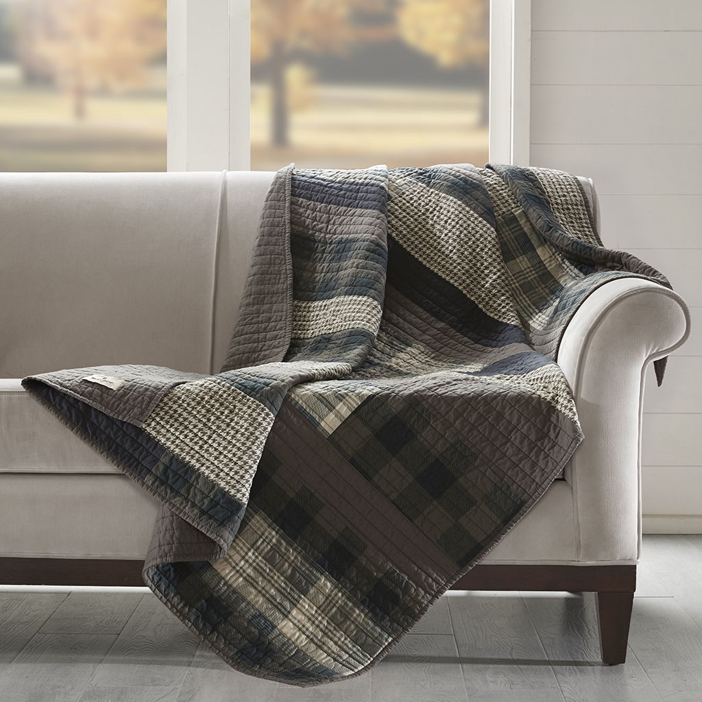 Winter Plains - Quilted Throw - Taupe