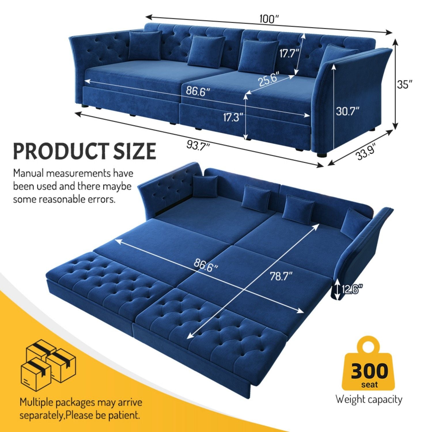 Oversize Pull Out Sofa Bed For Living Room Home Essentials