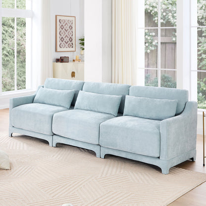 Elegant Sofa With Ergonomic Design And Lumbar Pillows Home Essentials