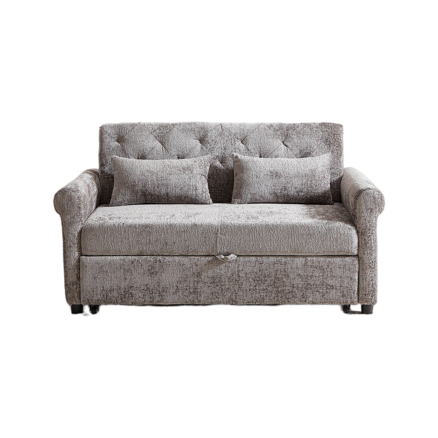 Loveseat Sofa Bed, Pull - Out Couch Sleeper & 2 Pillows Home Essentials