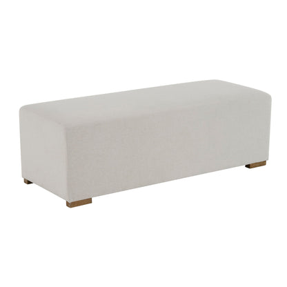 Simple Long Ottoman For Living Room - White Noble House
