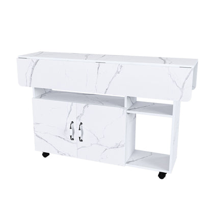 Multi Functional Folding Table With Storage Shelves And Wheels Home Essentials