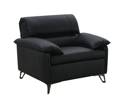 Eilene - Top Grain Leather Chair - Black Acme