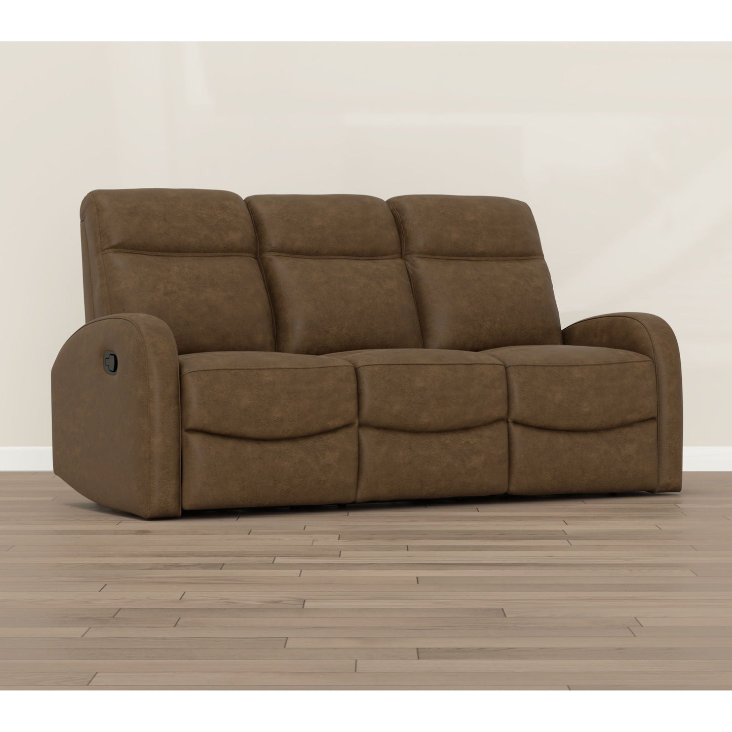 Manual Reclining Sofa With Dual Independent Recliners Emerald Home