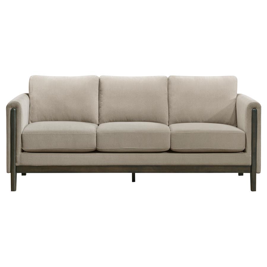 Islington - Fabric Upholstered Panel Arm Sofa - Taupe Coaster Fine Furniture