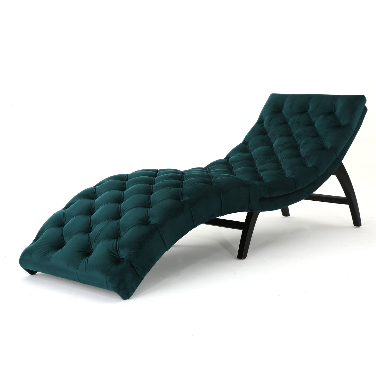 Elegant Tufted Chaise Lounge With Curved Design Noble House
