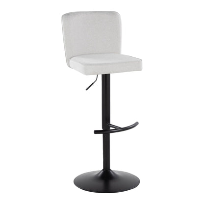 Henry - Contemporary Adjustable Barstool & Swivel With Rounded T Footrest (Set of 2) Lumi Source