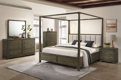 Gran Park - 5 Piece Eastern King Bedroom Set - Dark Cocoa