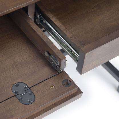 Banting - Mid Century Wide Desk, Handcrafted Simpli-Home
