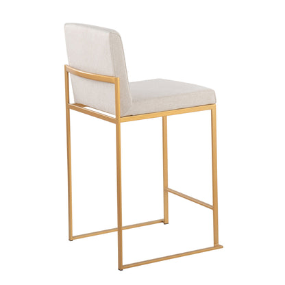 Fuji - Contemporary High Back Stylish Counter Stool Lumi Source