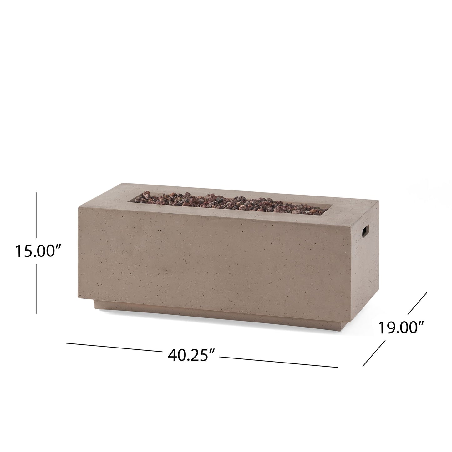 Contemporary Outdoor 40,000 Btu Propane Fire Pit Noble House