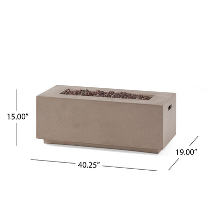Contemporary Outdoor 40,000 Btu Propane Fire Pit Noble House
