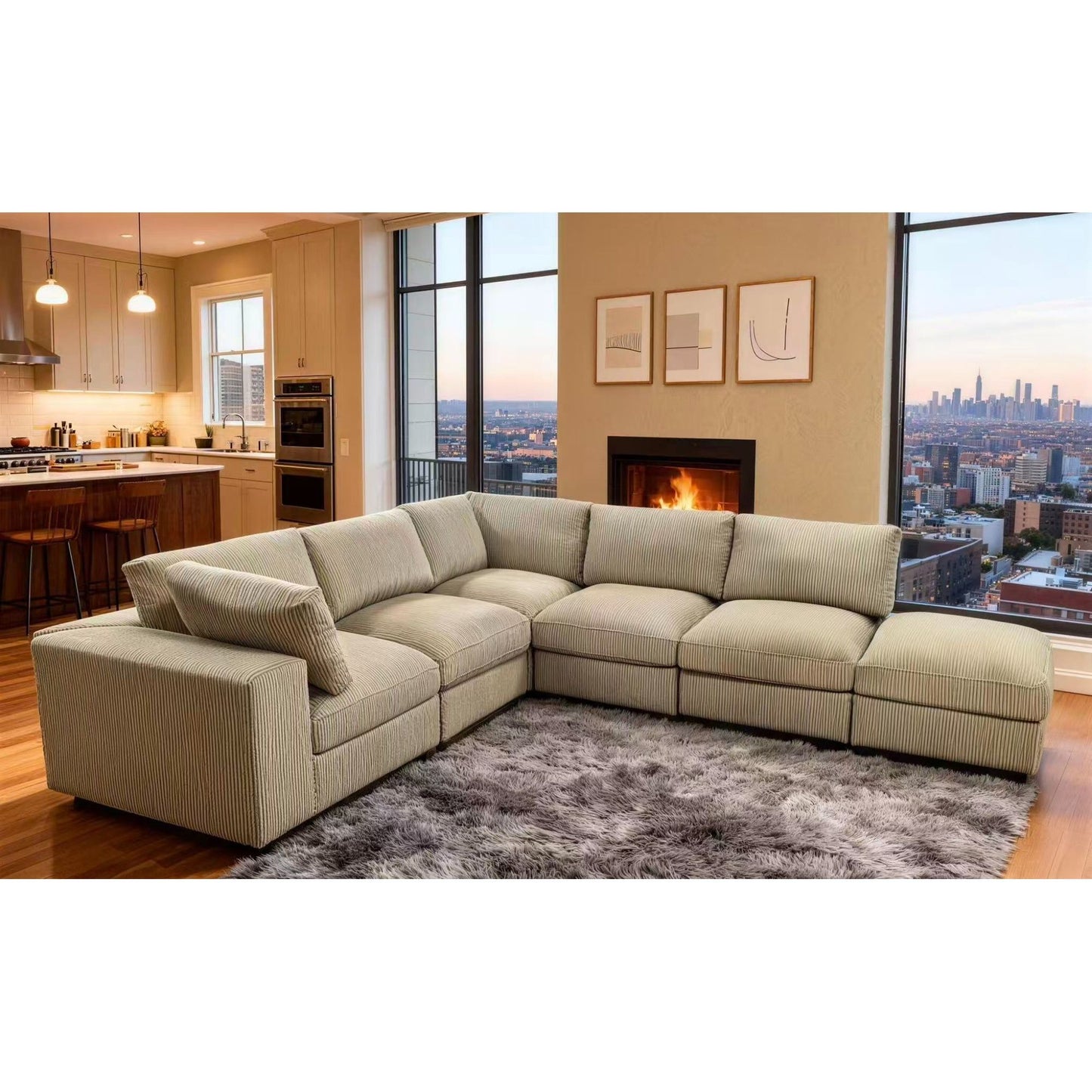Reversible Modular Sectional Sofa With Custom Configuration Home Essentials